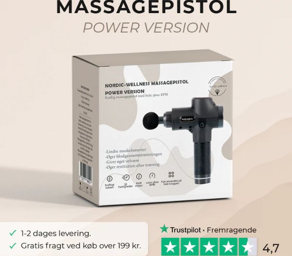 Nordic Wellness massagepistol i kasse