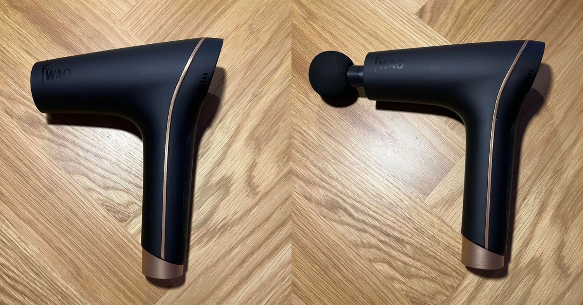 IWAO massagepistol med og uden hoved